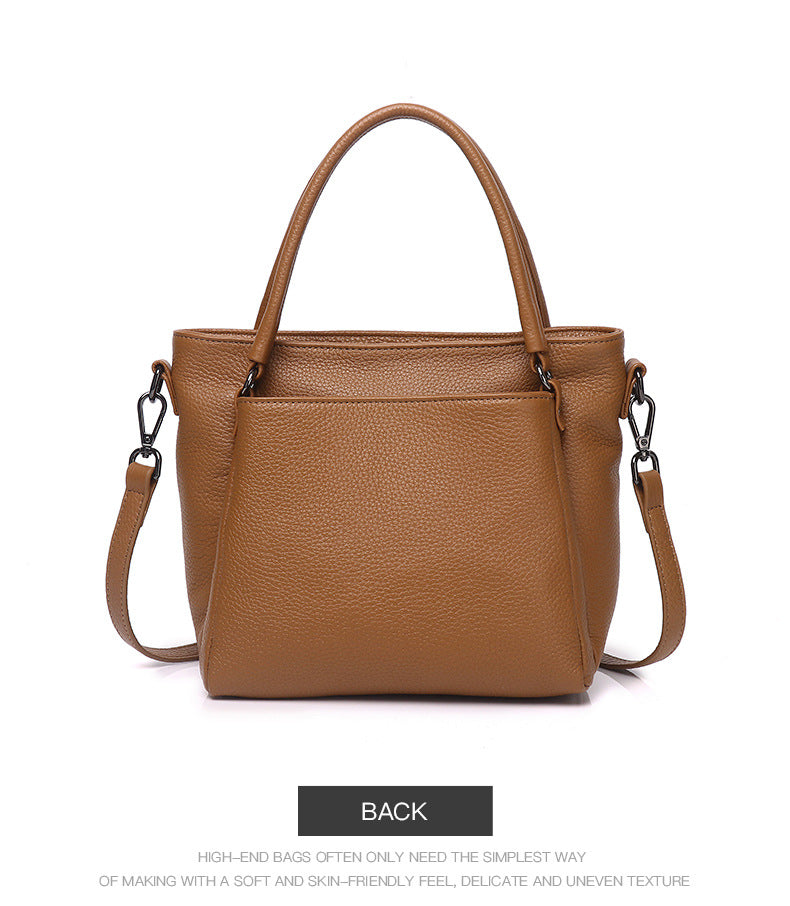 Retro First Layer Cowhide Classic Style Handbags