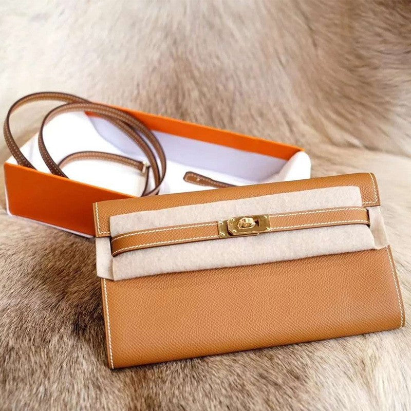 Women's Kelly Long Cowhide Clutch Position Backpacks