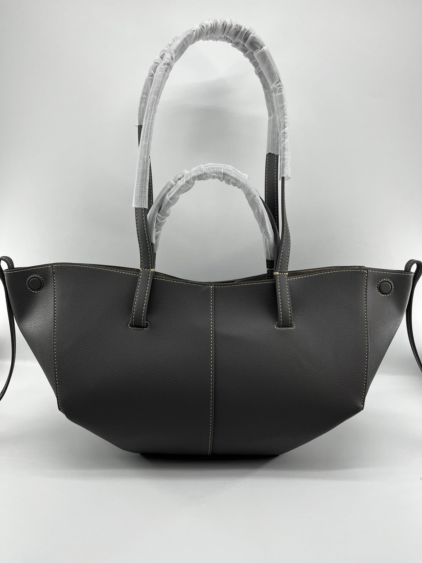 Women's French Cowhide Large Capacity Totes Pleated Shoulder Bags