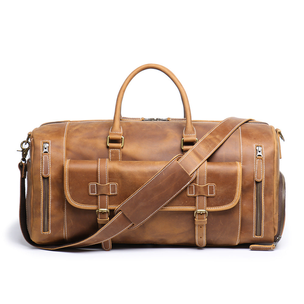 Crazy Horse Leather Portable Large Capacity Travel Bags