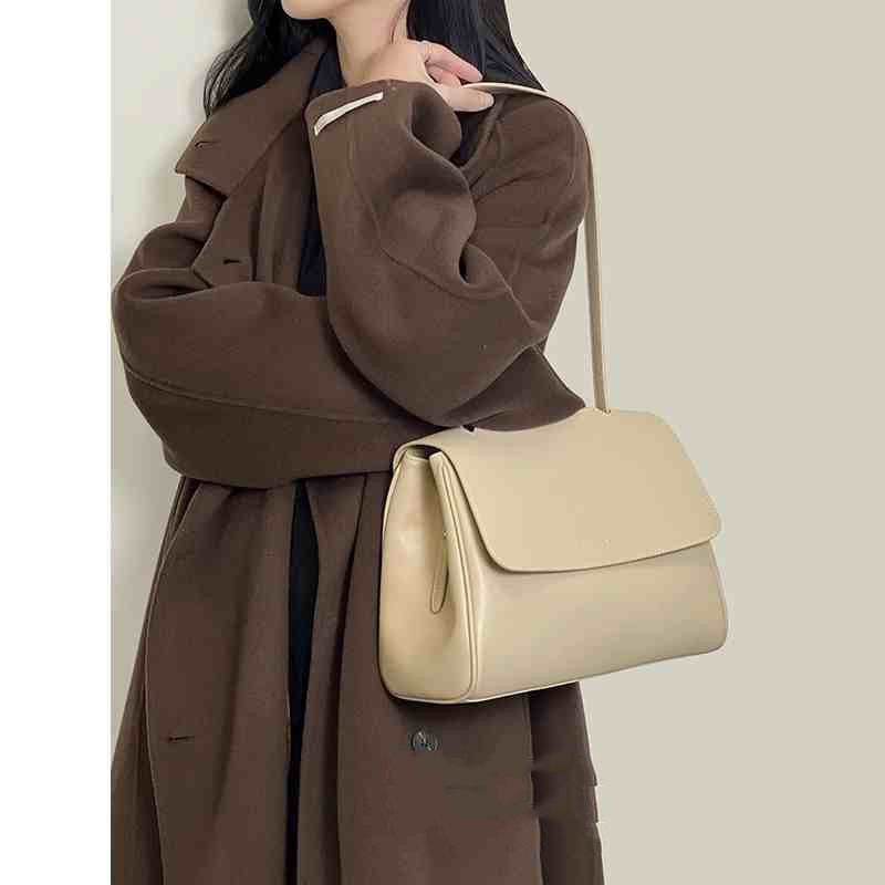 Women's Large Capacity Underarm Genuine Leather Commuter Handbags