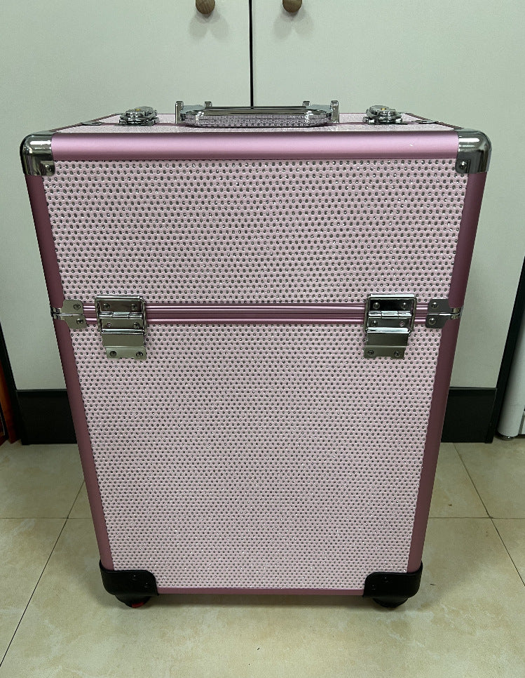 Large Capacity Water Cube Aluminum Alloy Cosmetic Cases