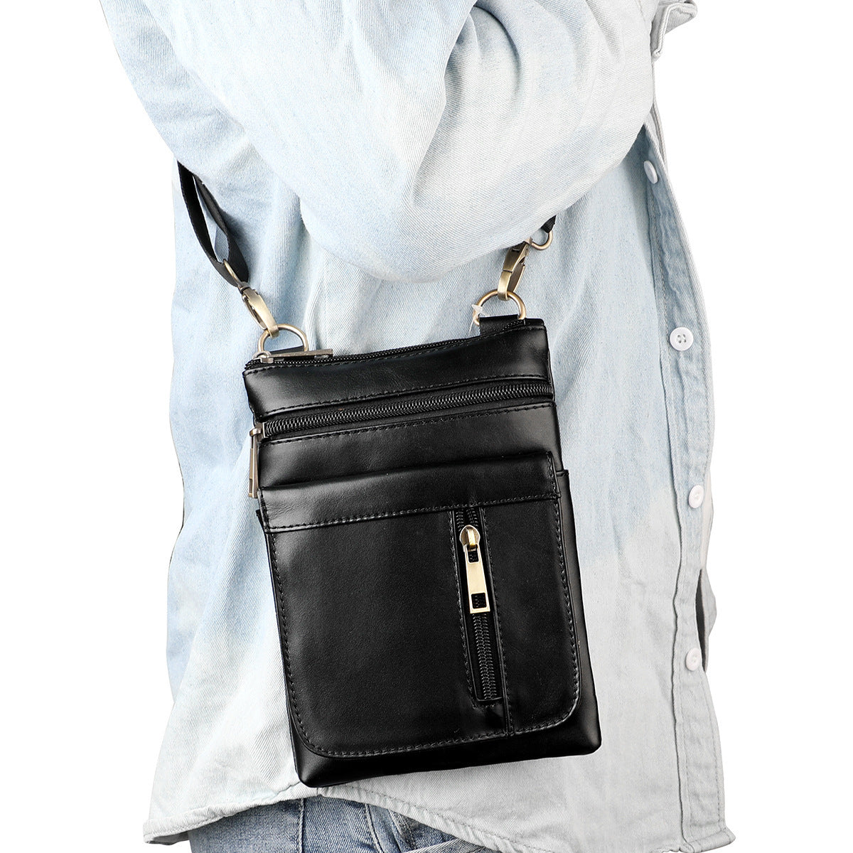 Men's Genuine Leather Business Cowhide Retro Large Men's Messenger Bags