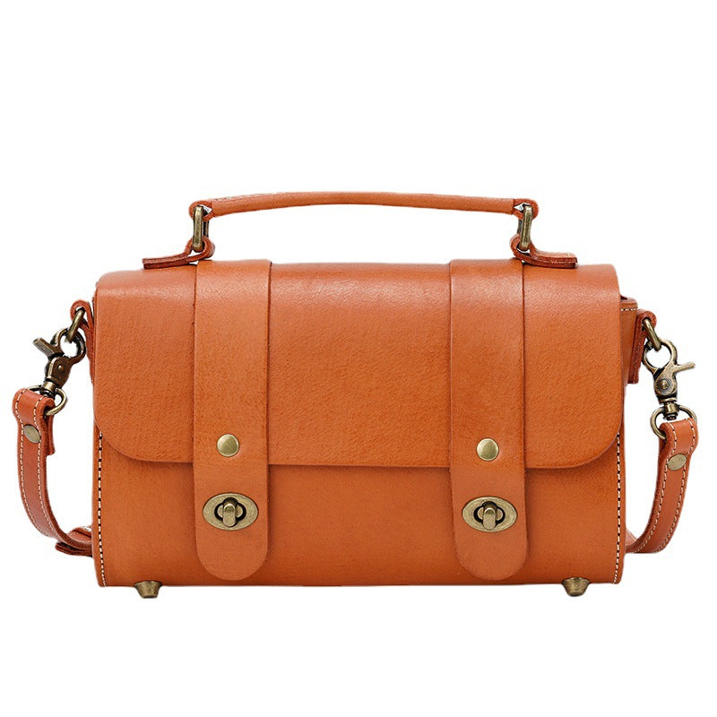 Women's Mountain Handmade Autumn Vegetable Tanning Leather Crossbody Bags