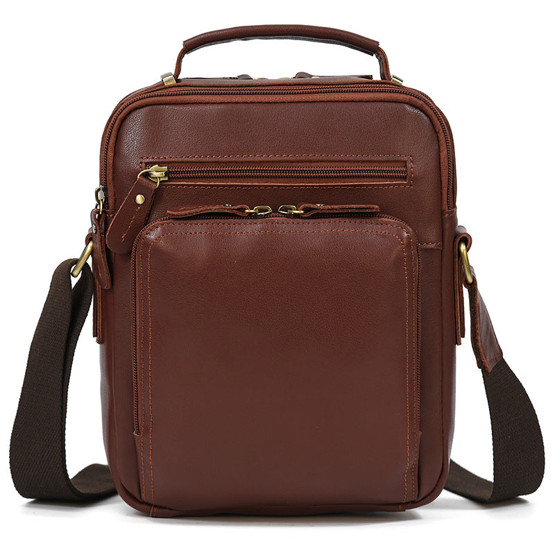 Men's Leather First Layer Cowhide Portable Men's Shoulder Bags