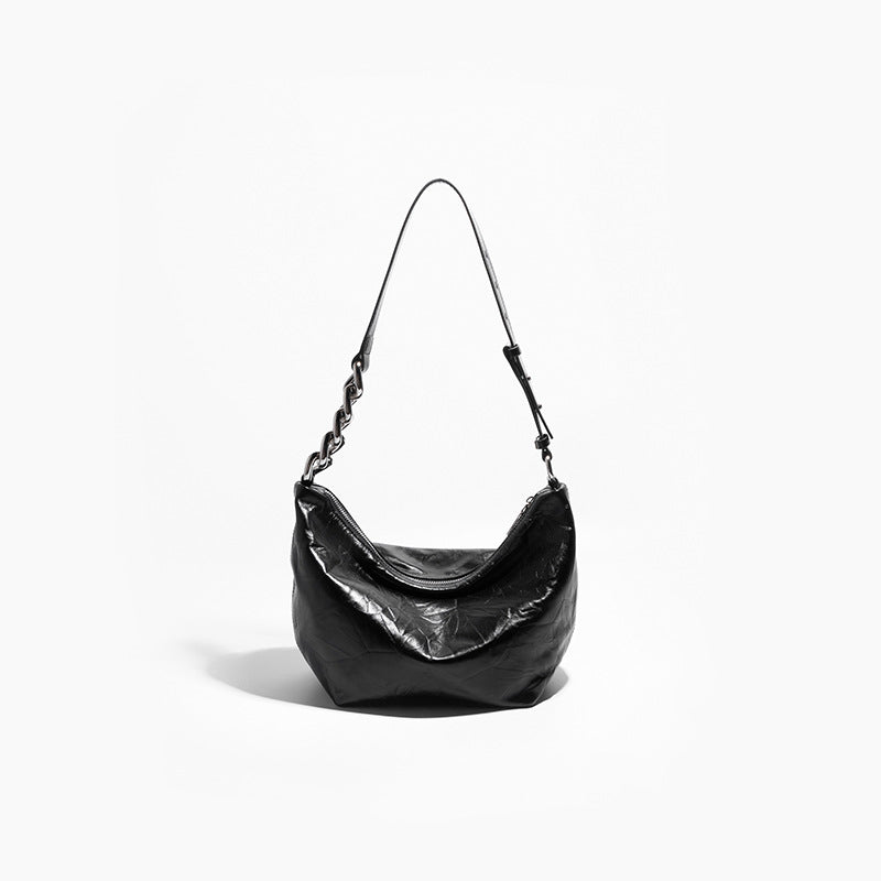 Women's Leather High-grade Simple Large Capacity Underarm Armpit Bags