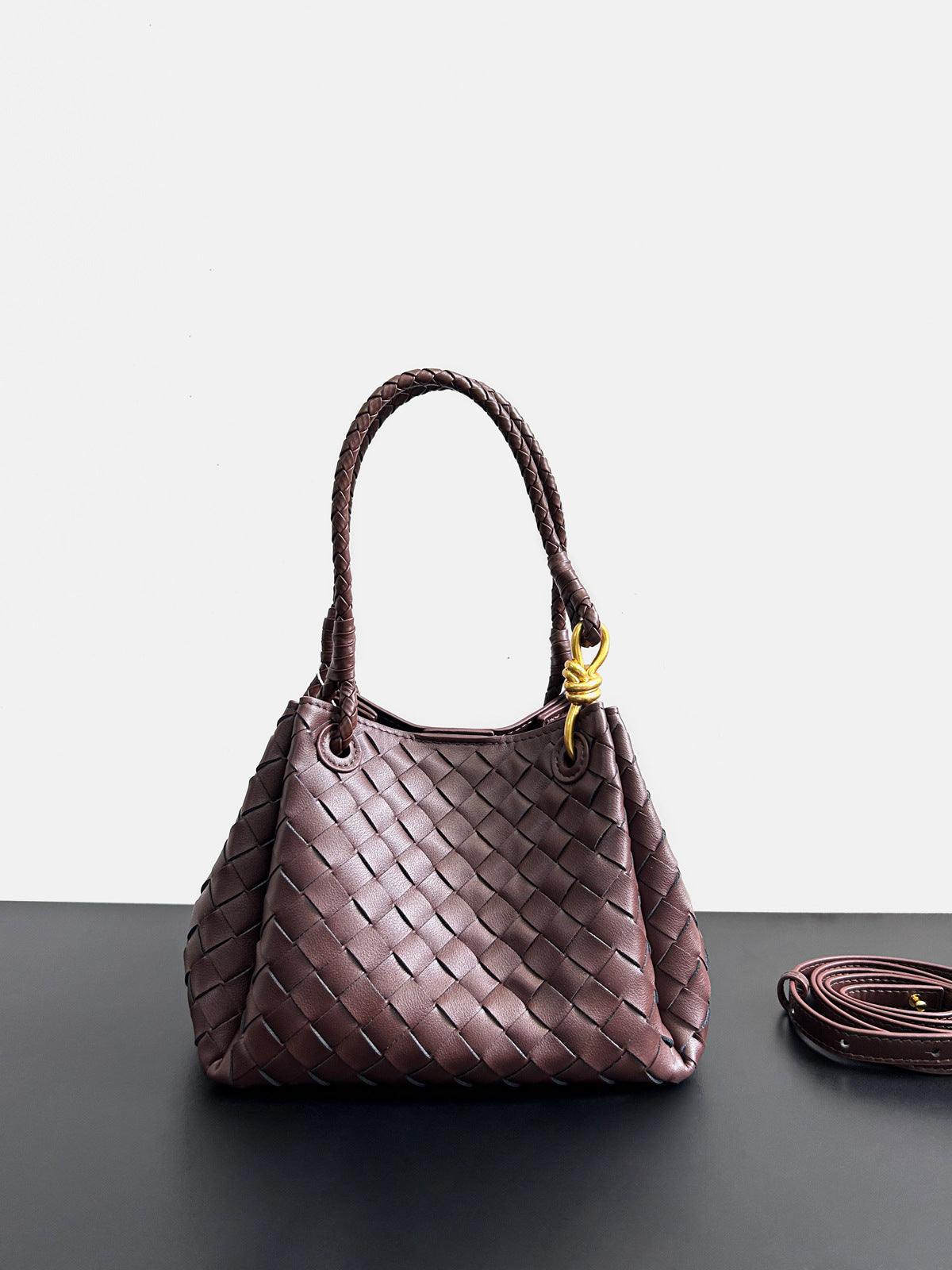 Authentic Leather Weave Parachute Shu Portable Vegetable Bags
