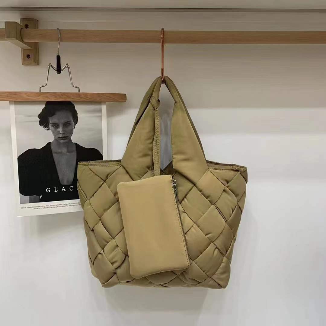 Women's Korean Style Space Cotton Woven Hand Shoulder Bags