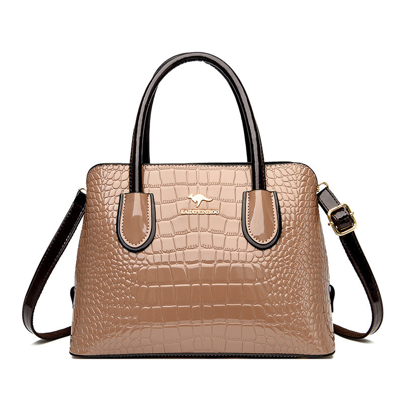 Women's Patent Leather Glossy Alligator Print Handbags