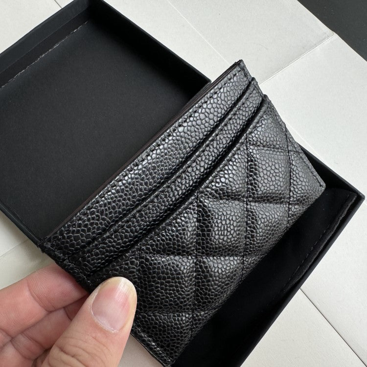 Women's Classic Style Genuine Leather Sheepskin Rhombus Card Holder