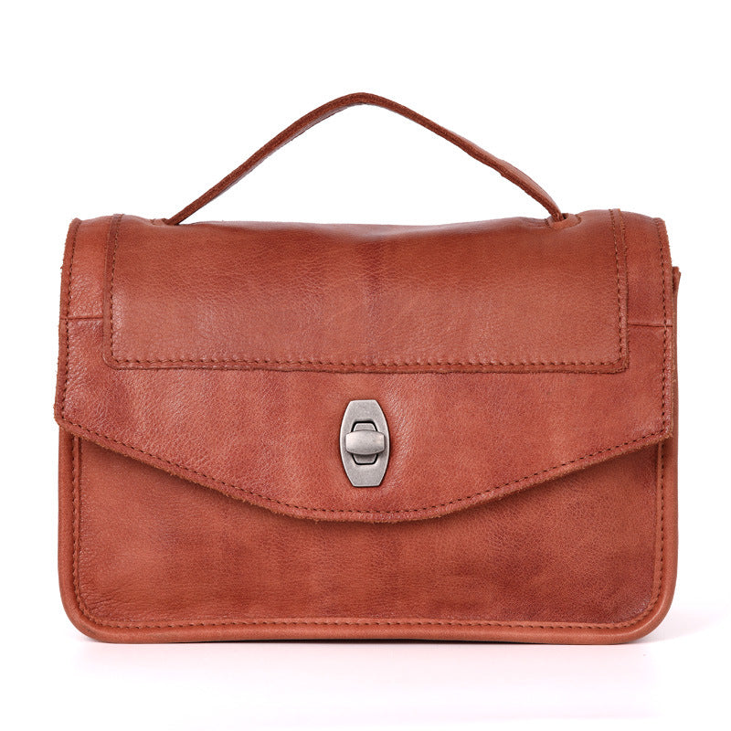 Cowhide Genuine Leather Classic Water Dyed Crossbody Bags