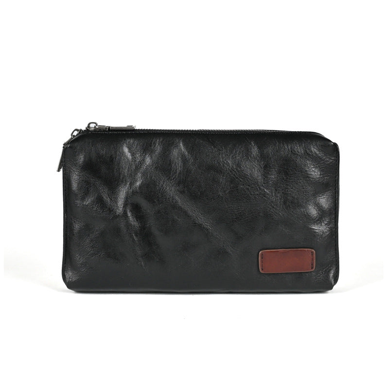 Men's Cow Leather Light Luxury Texture Clutch Fashion Men's Handbags