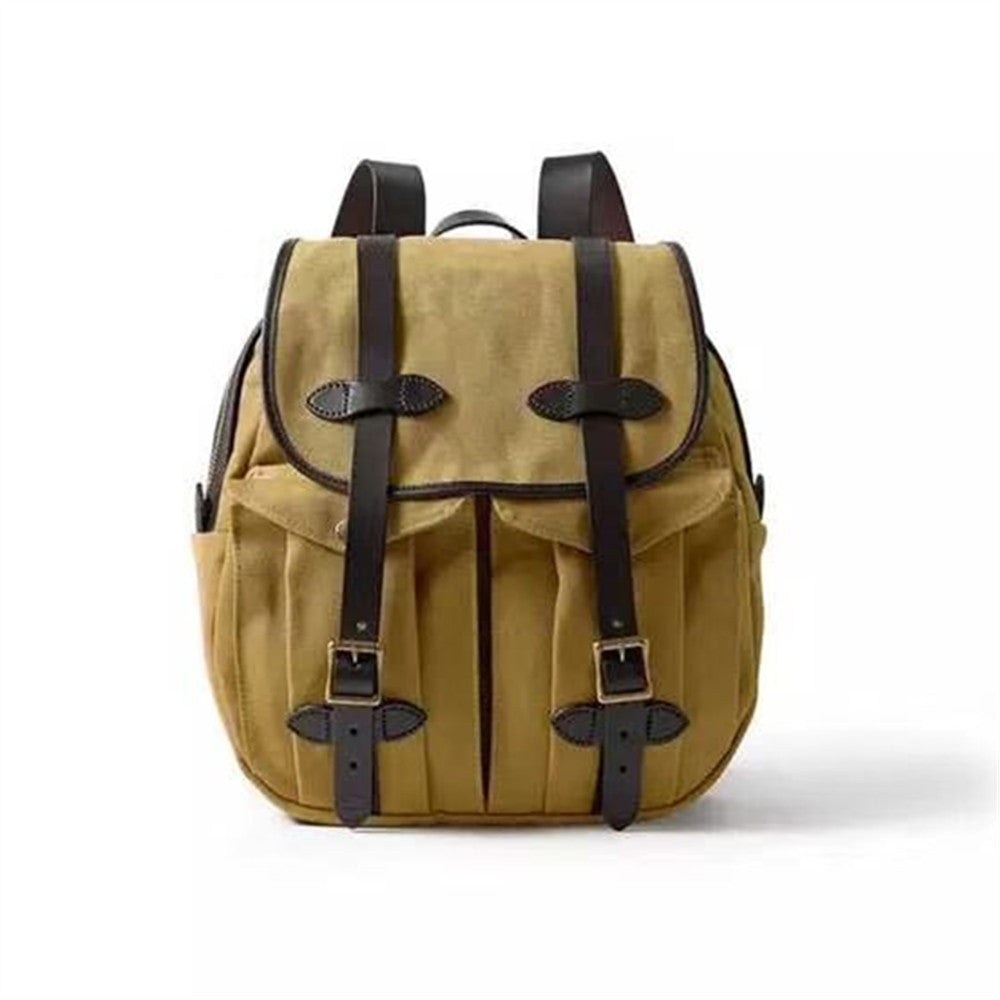Oil Wax Canvas Unisex Raffia Style Backpacks