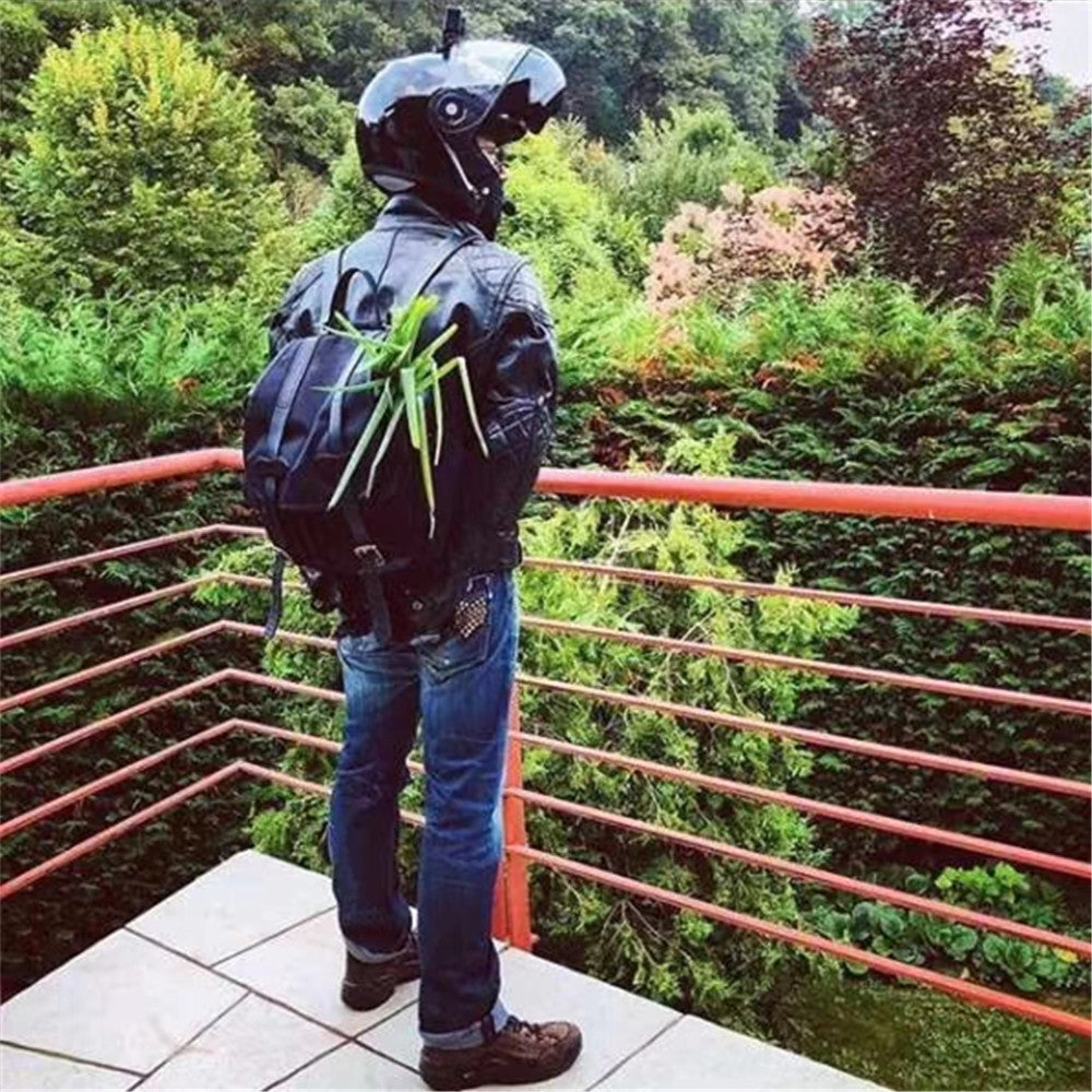 Oil Wax Canvas Unisex Raffia Style Backpacks