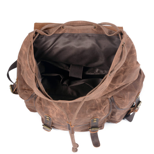 Men's Korean Style Households Waterproof Oil Wax Backpacks