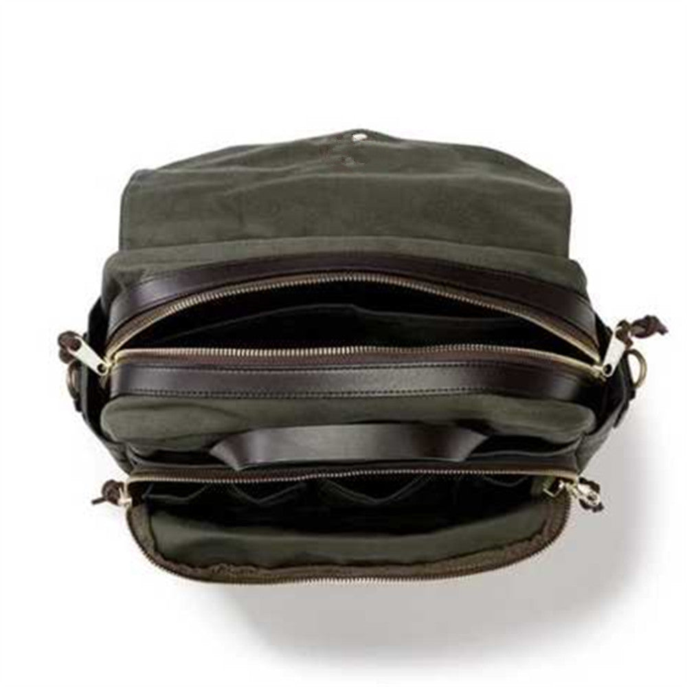 Leather Strap Portable Canvas Business Trip Men's Handbags