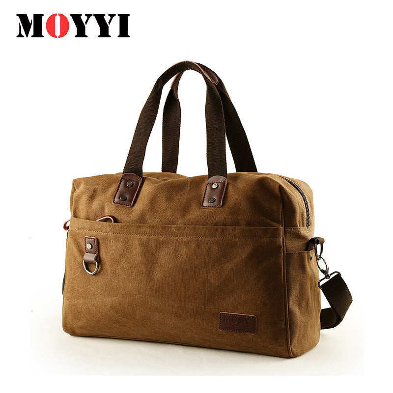 Men's Fashion Retro Canvas Portable Zippered Men's Messenger Bags
