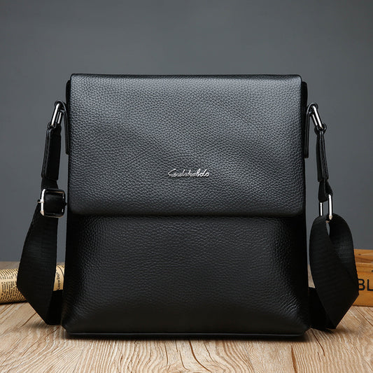Men's Elegant Beautiful Glamorous Business Cowhide Men's Shoulder Bags
