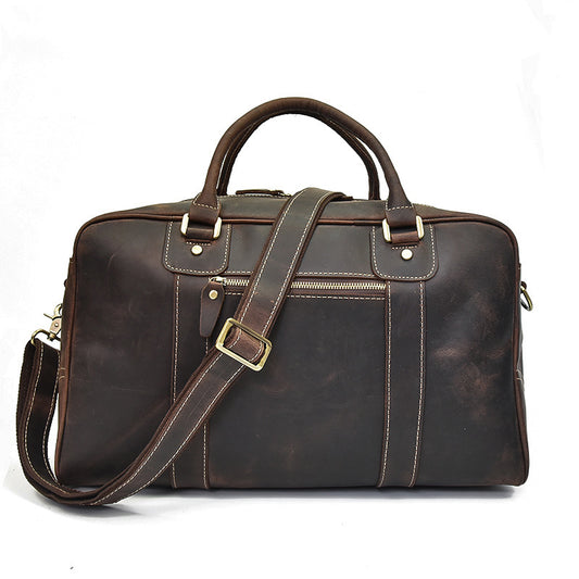 Leather Vintage Crazy Horse Large Capacity Travel Bags