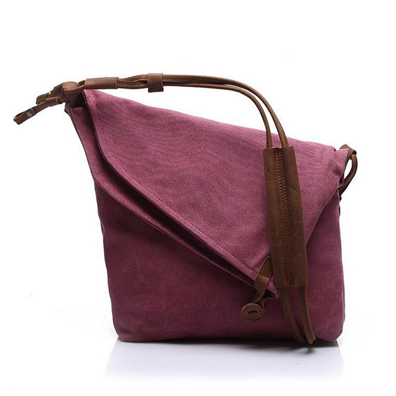 Women's & Men's & Canvas Crazy Horse Leather Trend Cloth Men's Messenger Bags