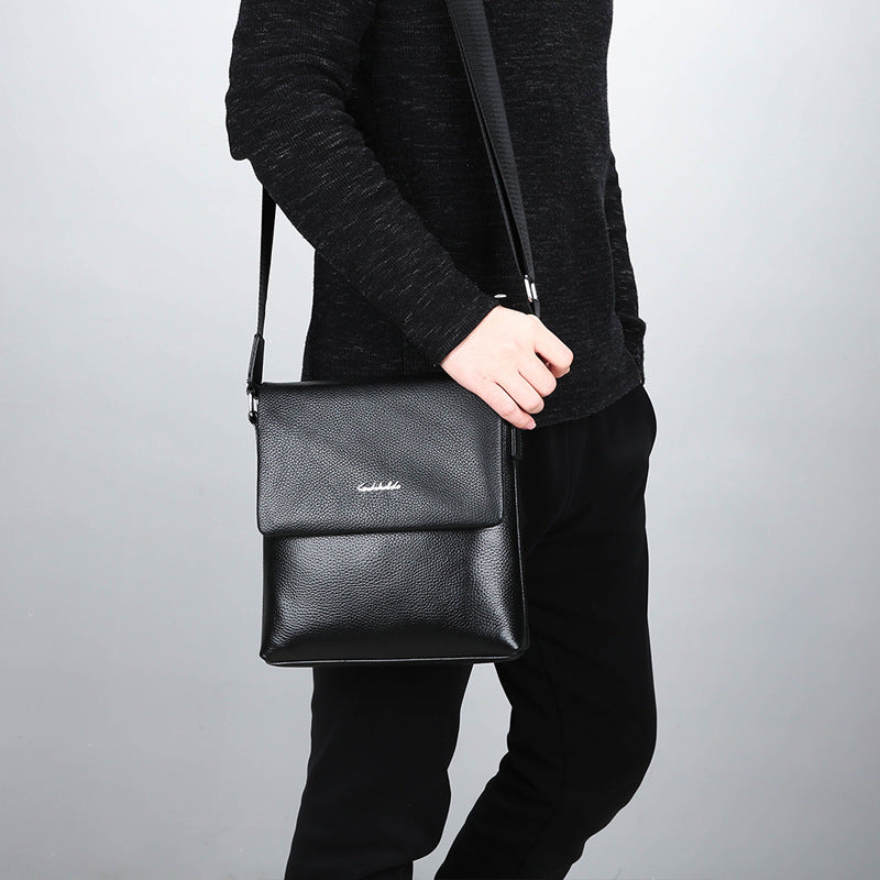 Men's Elegant Beautiful Glamorous Business Cowhide Men's Shoulder Bags
