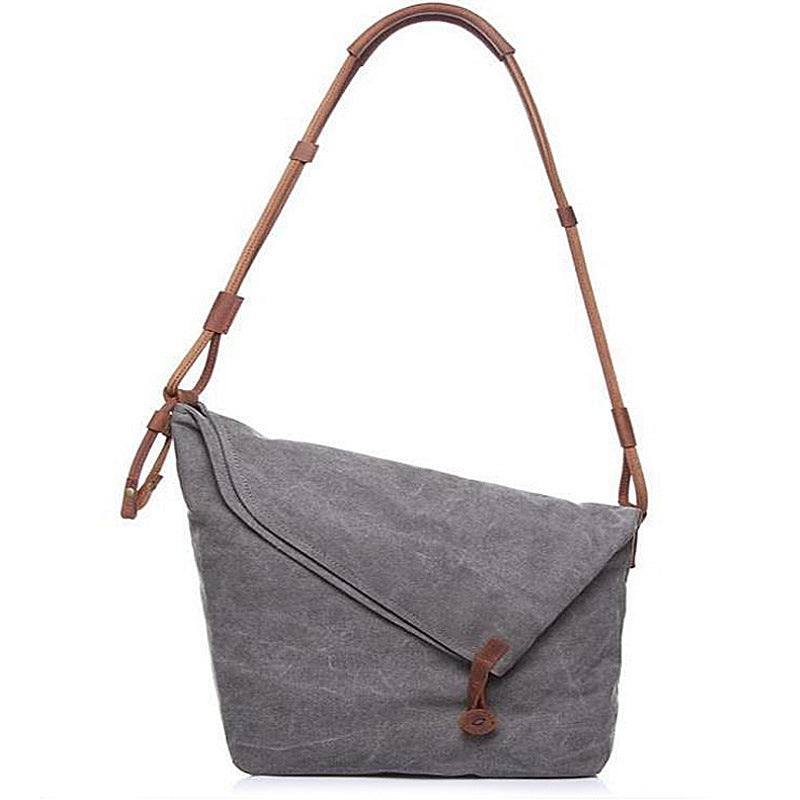 Women's & Men's & Canvas Crazy Horse Leather Trend Cloth Men's Messenger Bags