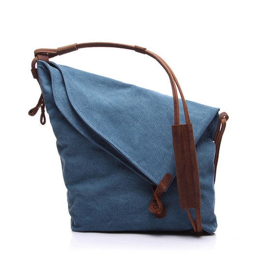 Women's & Men's & Canvas Crazy Horse Leather Trend Cloth Men's Messenger Bags