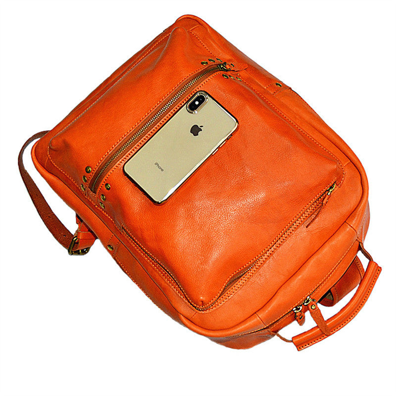 Genuine Leather Vintage Vegetable Tanned Washing Travel Bags
