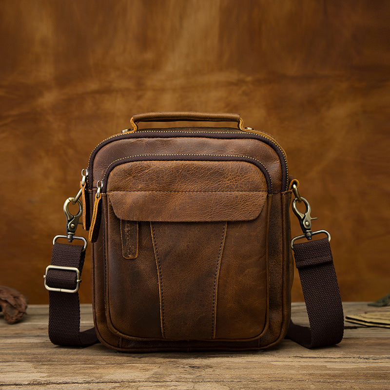 Men's Layer Crazy Horse Skin Cowhide Retro Bags
