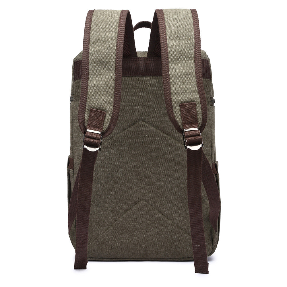 Men's Slouchy Pretty Canvas Large Capacity Backpacks