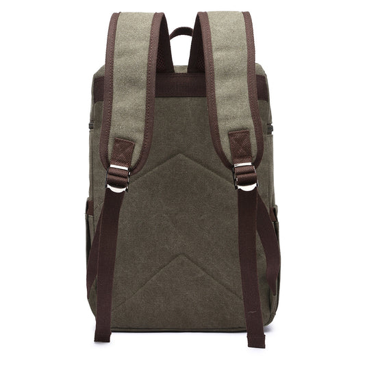 Men's Slouchy Pretty Canvas Large Capacity Backpacks