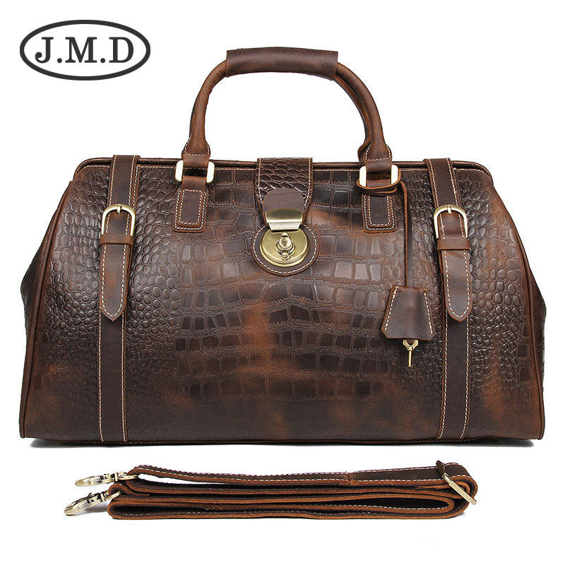 Personality Leather Large Capacity Crazy Horse Travel Bags
