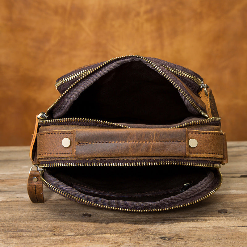 Men's Layer Crazy Horse Skin Cowhide Retro Bags