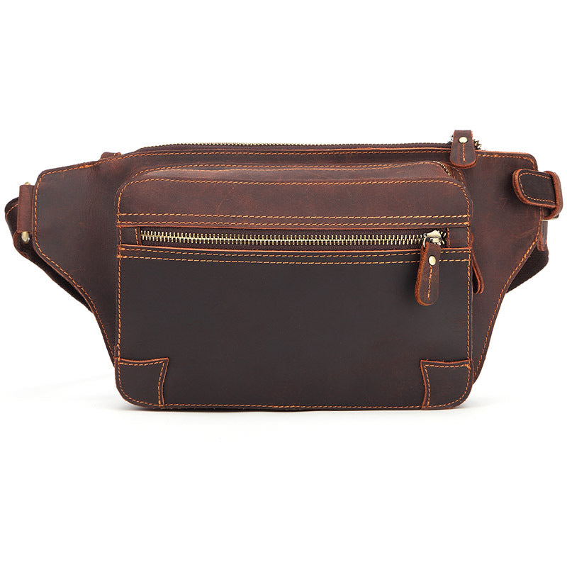 Men's Top Layer Crazy Horse Skin Storage Men's Waist Packs