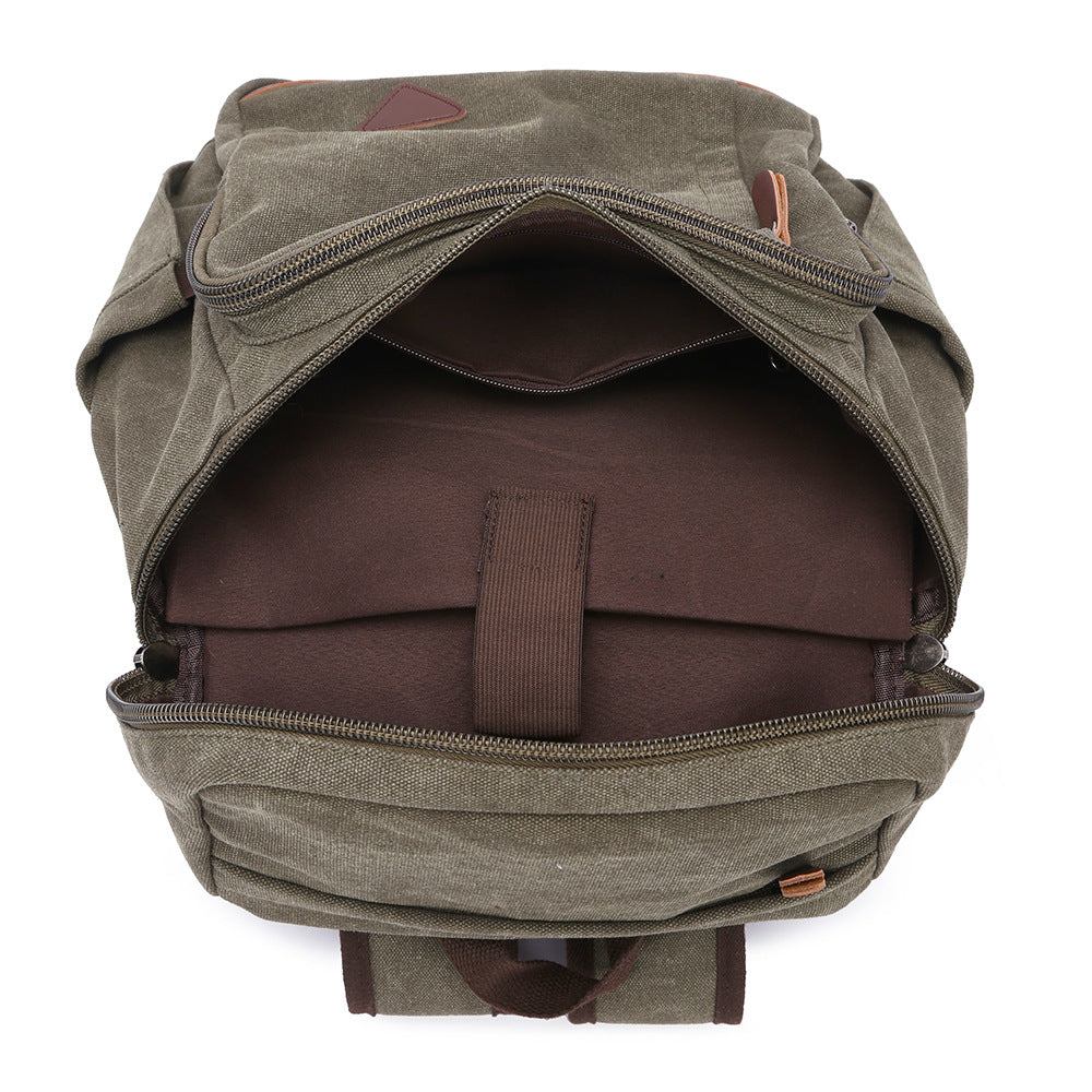 Men's Slouchy Pretty Canvas Large Capacity Backpacks