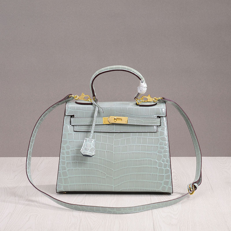 Women's Pouch Genuine Leather Crocodile Pattern Spoof Crossbody Bags