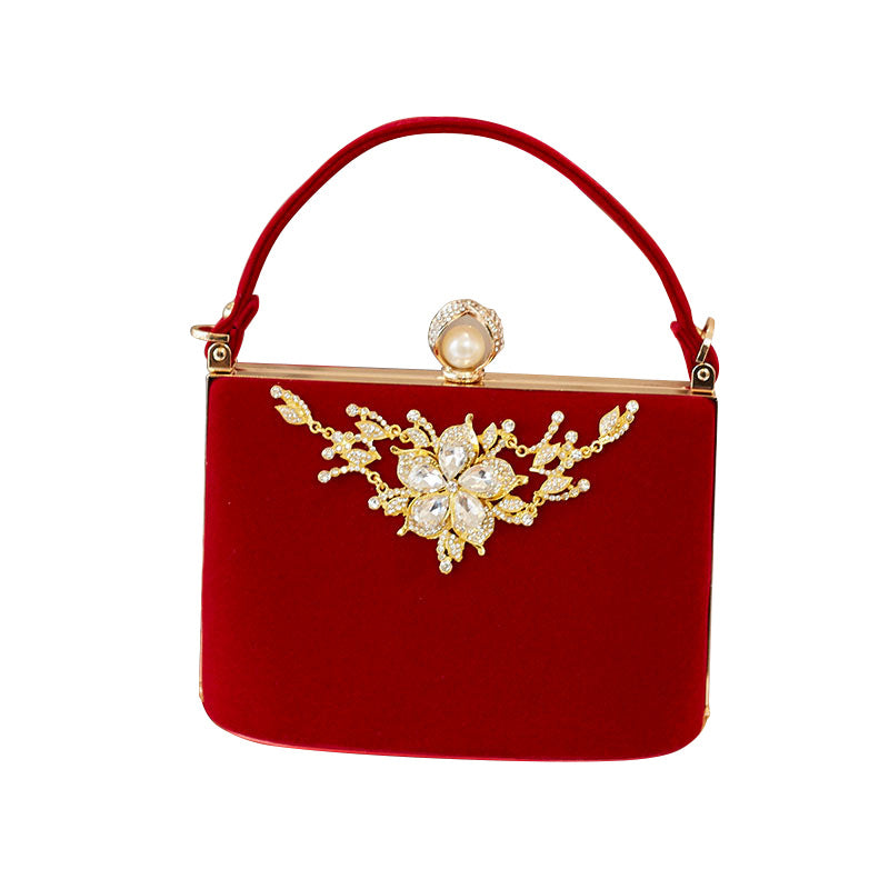 Women's Fashion Diamond Party Dress Clutch Chain Handbags