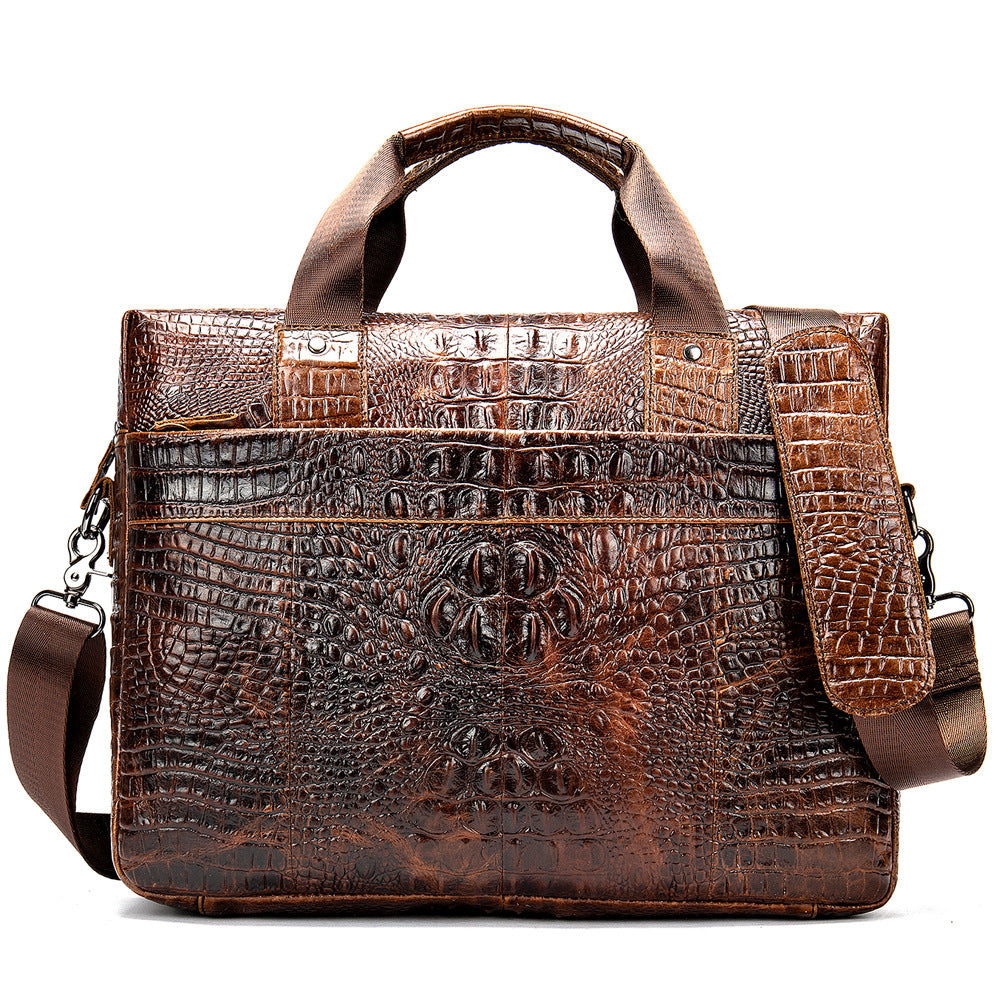 Men's Computer Crocodile Pattern Business Gentleman Fashion Men's Briefcases
