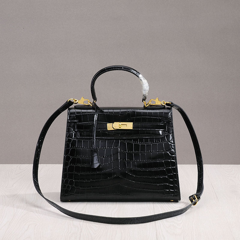 Women's Pouch Genuine Leather Crocodile Pattern Spoof Crossbody Bags