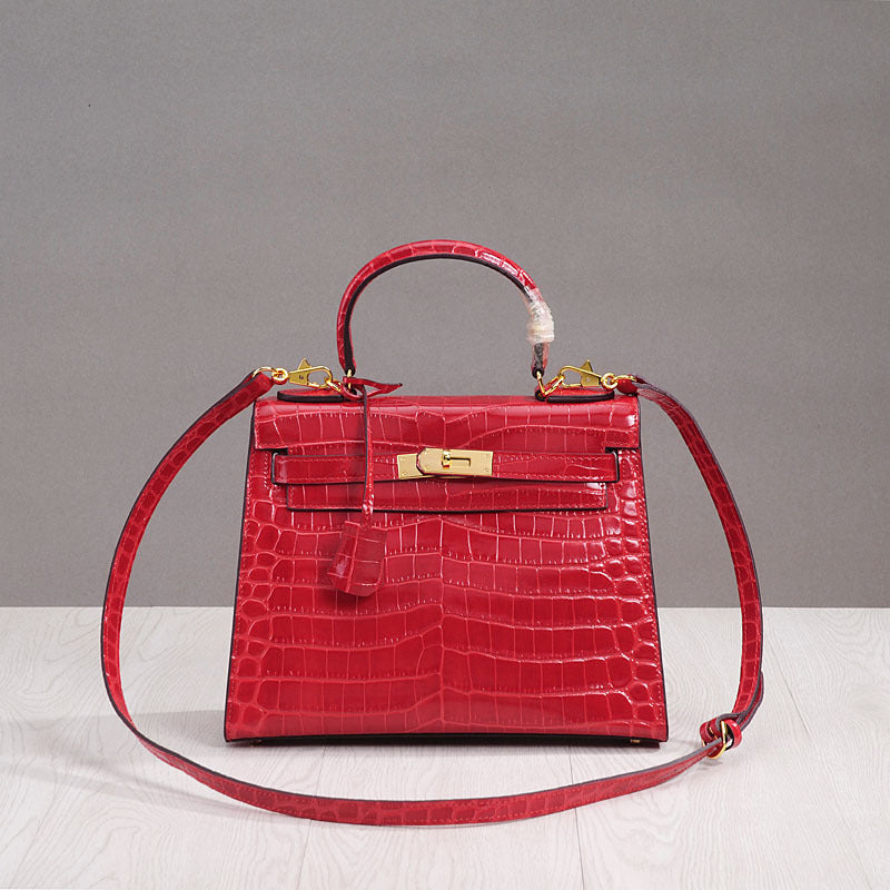 Women's Pouch Genuine Leather Crocodile Pattern Spoof Crossbody Bags