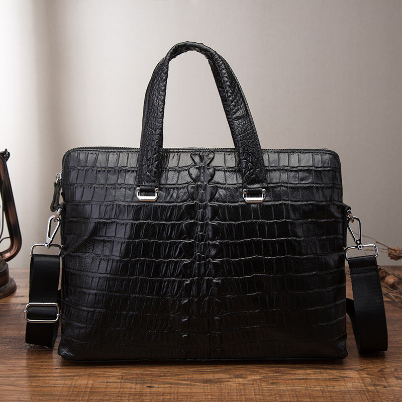 Men's Layer Oil Wax Skin Cowhide Original Single Men's Briefcases