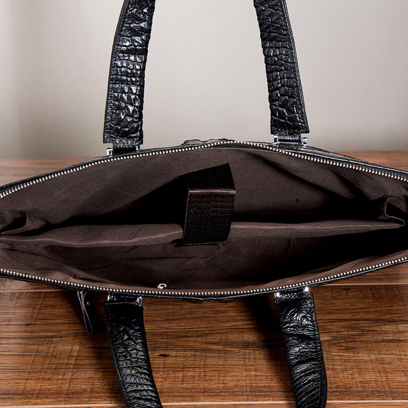 Men's Layer Oil Wax Skin Cowhide Original Single Men's Briefcases