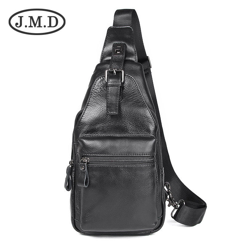Men's Graceful Classic Leather Vintage Cowhide Men's Chest Bags