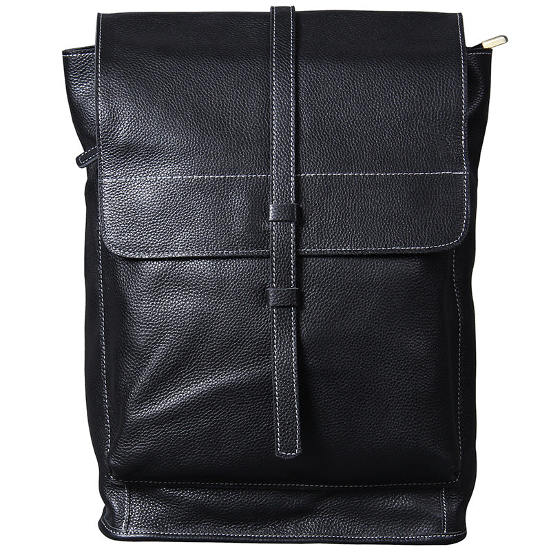Women's & Men's & Simple First Layer Leather Vintage Computer Backpacks
