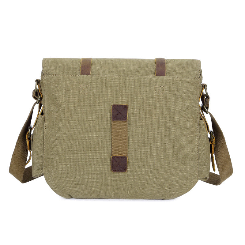 Men's Cotton Canvas Simple Medium Large Capacity Men's Messenger Bags
