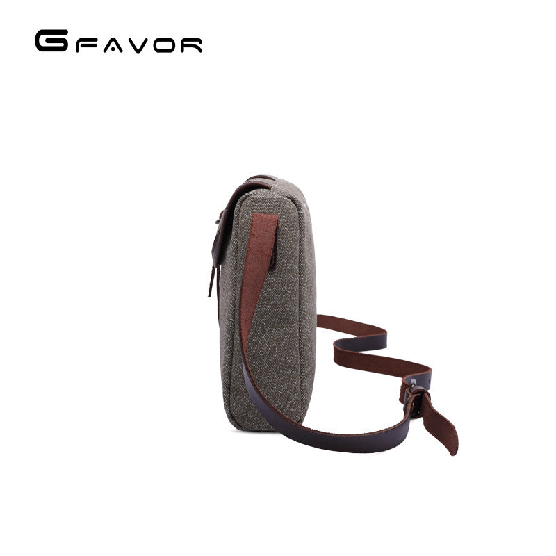 Women's & Men's & Canvas Horizontal Vintage Pepper Salt Men's Messenger Bags