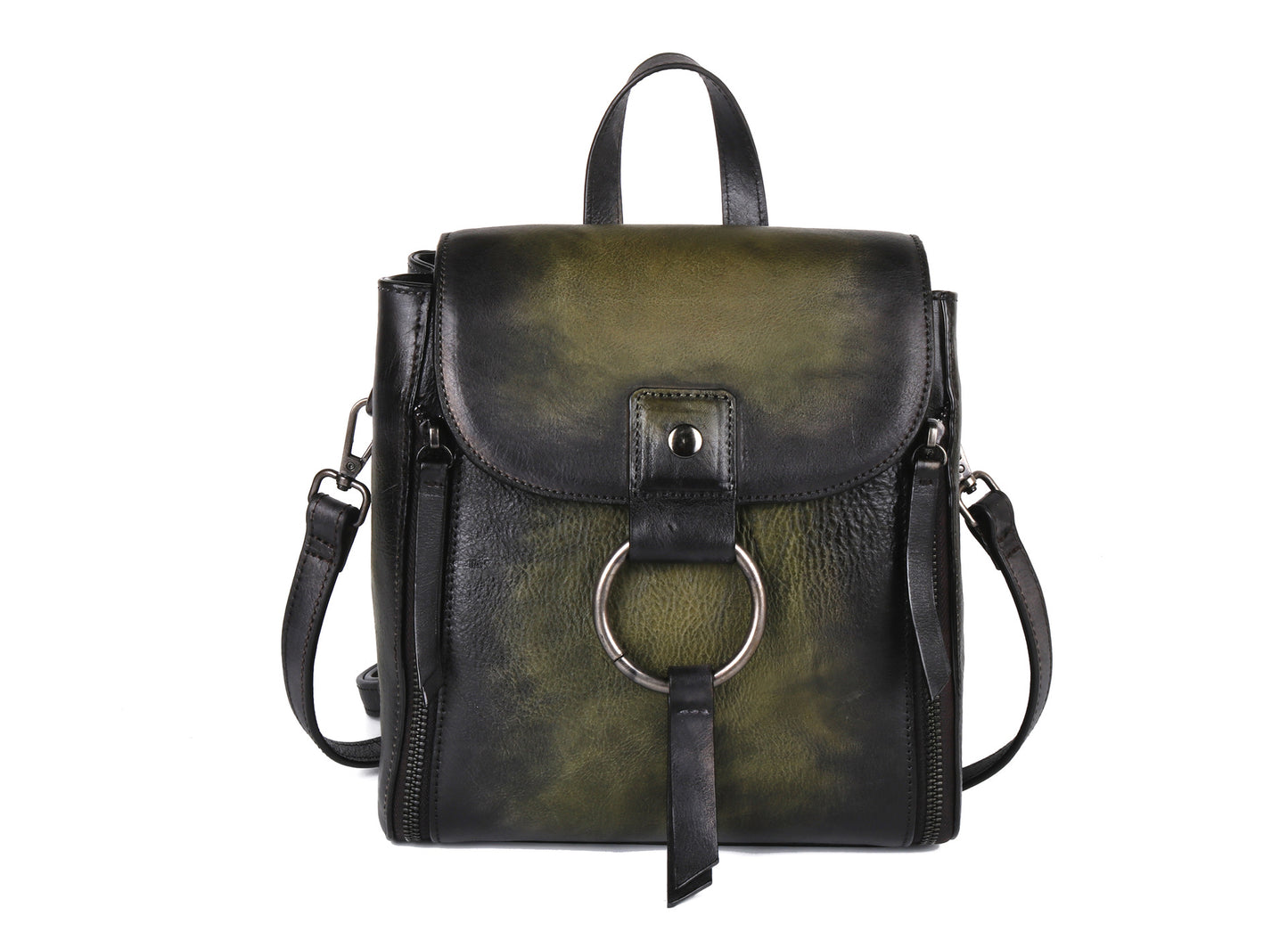 Women's Retro Brushed Color First Layer Cowhide Shoulder Bags