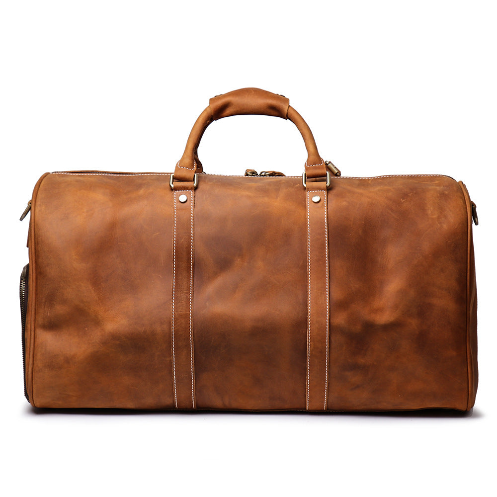 Women's & Men's & Traveling First Layer Cowhide Large Travel Bags