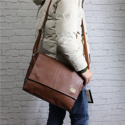 Men's Trendy Large Capacity Computer College Style Men's Shoulder Bags