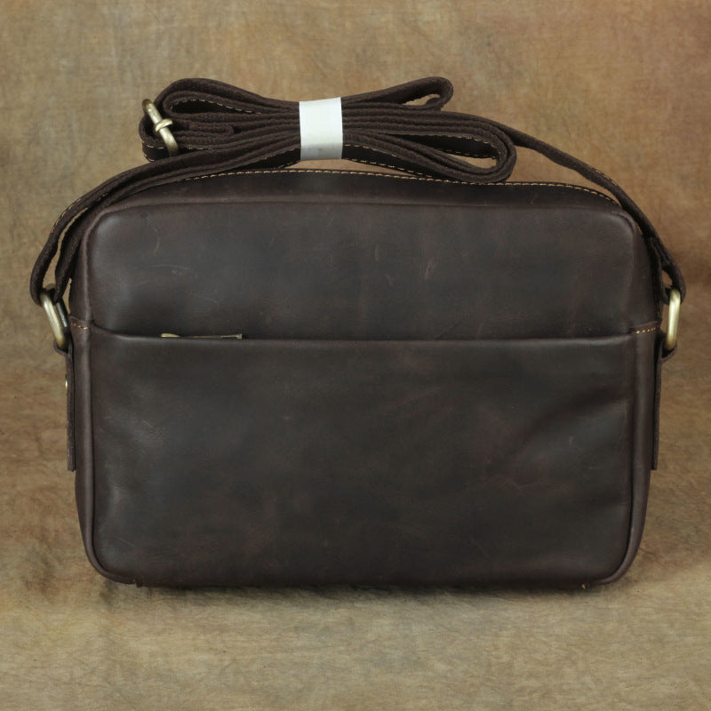 Men's Crazy Horse Leather Retro Korean Business Men's Messenger Bags